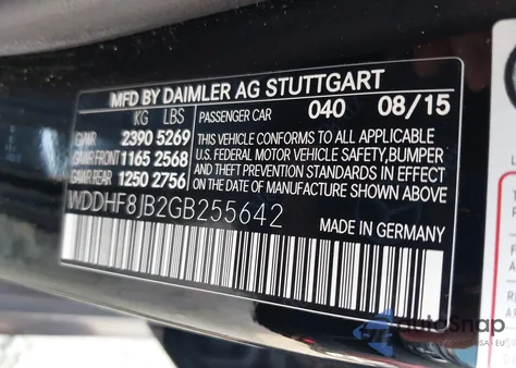 2016 Mercedes-Benz E 350 4Matic from USA, damaged, VIN WDDHF8JB2GB255642